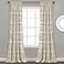Lush Decor Nova Ruffle Window Curtain Panel Pair 42W x 84L Neutral