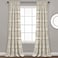 Lush Decor Nova Ruffle Window Curtain Panel Pair 42W x 84L Neutral