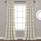 Lush Decor Nova Ruffle Window Curtain Panel Pair 42W x 84L Neutral