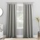 Sun Zero Easton Energy Saving Blackout Tab Top Curtain Panel 40 x 84 Silver Gray