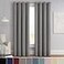 Eclipse ECLIPSE Solid Thermapanel Modern Room Darkening Rod Pocket Window Curtain for Bedroom 1 Panel 54 x 84 Grey
