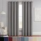 Eclipse ECLIPSE Solid Thermapanel Modern Room Darkening Rod Pocket Window Curtain for Bedroom 1 Panel 54 x 84 Grey