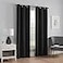 Eclipse eclipse Microfiber Total Privacy Blackout Thermal Grommet Window Curtain for Bedroom 1 Panel 42 x 84 Black