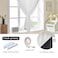 AJAZZ 100 Blackout Self Adhesive Curtains Small Window Short Temporary Black Out Curtains Easy to Install Used for Bedroom Kitchen Window Cover White 35 W x 54 L 1 Panel