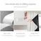AJAZZ 100 Blackout Self Adhesive Curtains Small Window Short Temporary Black Out Curtains Easy to Install Used for Bedroom Kitchen Window Cover White 35 W x 54 L 1 Panel