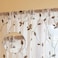 AmHoo 2 Panels Embroidered Leaf Pattern Semi Sheer Curtains Foliage Floral Voile Window Draperies Treatment for Bedroom Living Room Rod Pocket White Brown 53 x 84 Inch