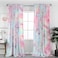 Amidoudou 1 Panel Plush Cute Curtain for Girls Bedroom SemiBlackout Rainbow Curtain Colorful 66x90 Inch