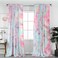 Amidoudou 1 Panel Plush Cute Curtain for Girls Bedroom SemiBlackout Rainbow Curtain Colorful 66x90 Inch