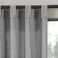 Archaeo Cotton Blend Button Tab Top Curtain Panel 40 x 84 Gray