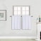 Better Home Style 100 Blackout 2 Tiers Window Treatment Curtain Insulated Drapes Short Panels for Kitchen Bathroom Basement RV Camper or Any Small Window M3036 White 2 Panels 28 W X 36 L Each