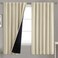 BGment Beige Full Blackout Curtains with Thermal Insulation Liner Curtains 63 Inches LongRod Pocket and Back Tab Double Layer Room Darkening Window Curtain for Bedroom52 x 63 Inch 2 Panels Beige