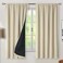 BGment Beige Full Blackout Curtains with Thermal Insulation Liner Curtains 63 Inches LongRod Pocket and Back Tab Double Layer Room Darkening Window Curtain for Bedroom52 x 63 Inch 2 Panels Beige