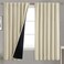 BGment Beige Full Blackout Curtains with Thermal Insulation Liner Curtains 63 Inches LongRod Pocket and Back Tab Double Layer Room Darkening Window Curtain for Bedroom52 x 63 Inch 2 Panels Beige