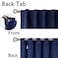 BGment Blackout Curtains for Bedroom 38 x 48 inch Curtains Rod Pocket and Back Tab Thermal Insulated Room Darkening Curtains for Living Room 2 Window Panels Navy Blue