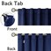 BGment Blackout Curtains for Bedroom 38 x 48 inch Curtains Rod Pocket and Back Tab Thermal Insulated Room Darkening Curtains for Living Room 2 Window Panels Navy Blue