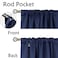 BGment Blackout Curtains for Bedroom 38 x 48 inch Curtains Rod Pocket and Back Tab Thermal Insulated Room Darkening Curtains for Living Room 2 Window Panels Navy Blue