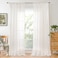 BGment Linen Sheer Curtains 84 Inches Long 2 Panels Set for Living Room Light Filtering Drapes with Rod Pocket Lightweight Window Treatments for Bedroom 52 X 84 Inch