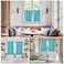 BGment Short Aqua Curtains 45 Inch Length Thermal Insulated Drapes with Rod Pocket Room Darkening Privacy for Bedroom Bathroom Windows 42 x 45 Inch 2 Panels