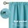 BGment Short Aqua Curtains 45 Inch Length Thermal Insulated Drapes with Rod Pocket Room Darkening Privacy for Bedroom Bathroom Windows 42 x 45 Inch 2 Panels