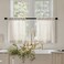 CUTEWIND Cream Linen Cafe Curtains 24 inch Length 2 Panel Set Rod Pocket Farmhouse Short Kitchen Window Curtains Over Sink Light Filtering Semi Sheer Small Window Drapes for Bathroom Camper W26xL24