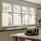 CUTEWIND Cream Linen Cafe Curtains 24 inch Length 2 Panel Set Rod Pocket Farmhouse Short Kitchen Window Curtains Over Sink Light Filtering Semi Sheer Small Window Drapes for Bathroom Camper W26xL24
