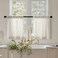 CUTEWIND Cream Linen Cafe Curtains 24 inch Length 2 Panel Set Rod Pocket Farmhouse Short Kitchen Window Curtains Over Sink Light Filtering Semi Sheer Small Window Drapes for Bathroom Camper W26xL24