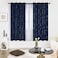 Deconovo Blackout Curtains Navy Blue Thermal Grommet Drapes Silver Wave Dots Foil Print Energy Saving Curtains 52 W x 72 L 2 Panels for Bedroom Living Room Apartment