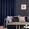 Deconovo Blackout Curtains Navy Blue Thermal Grommet Drapes Silver Wave Dots Foil Print Energy Saving Curtains 52 W x 72 L 2 Panels for Bedroom Living Room Apartment