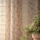Deeprove Boho Curtains for Bedroom Cream Hollow Crochet Stripes and Florals Print Cotton Linen Fabric Patchwork Bohemian Beige Tassel SemiBlackout Window Panel Farmhouse Drape 1 Panel W59 x L84