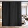 Grichril Extra Wide Blackout Curtains Room Divider Curtains for Ceiling Track System or Rod with Hooks Privacy Floor to Ceiling Curtain for Wall Ceiling Mount Track 100W x 96L 1 Panel