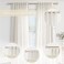 Guken Natural Cream Linen Curtains 84 inches Long for Living Room Bedroom 1 Panel Back Tab Privacy Semi Sheer Boho Farmhouse Light Filtering Window Curtain 84 Inch Length Ivory Off White Linen Drape