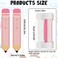 HINGTAI 2Pcs Pink Classroom Shade Pencil Shape Blackout Curtains for Office Porch Room Door Windows