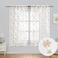 HOMEIDEAS Yellow Sheer Curtains 63 Inch Length 2 Panels Yellow and White Embroidered Floral Pattern Semi Sheer Window Curtains for Bedroom Living Room
