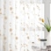 HOMEIDEAS Yellow Sheer Curtains 63 Inch Length 2 Panels Yellow and White Embroidered Floral Pattern Semi Sheer Window Curtains for Bedroom Living Room