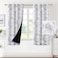 H.VERSAILTEX HVERSAILTEX 100 Blackout Curtains for Living Room Camellia Floral Blackout Curtains 63 Inches Long Light Blocking Window Treatment Curtains with Black Liner Grommet Thermal Drapes 2 Panel