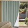 H.VERSAILTEX HVERSAILTEX Linen Blackout Curtains Durable Thick Textured Linen Look 100 Blackout Patio Door Curtain Anti Rust Grommet Extra Wide Sliding Door Curtain Panel W100 x L84 inch Green Bay