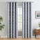 jinchan Blue Printed Curtains 84 Inch Length for Living Room Grommet Jacquard Curtains with Herringbone Pattern Modern Room Darkening Drapes Bedroom Window Curtain Set 2 Panels