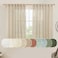 LAMIT Semi Sheer Linen Curtains 54 Inch Length 2 Panels Light Filtering Panels Back Tab and Rod Pocket Neutral Drapes for Small WindowBedroom 52 x 54 Inch