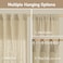 LAMIT Semi Sheer Linen Curtains 54 Inch Length 2 Panels Light Filtering Panels Back Tab and Rod Pocket Neutral Drapes for Small WindowBedroom 52 x 54 Inch