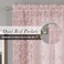 Lecloud Leia Jacquard Textured Blush Pink Curtains Sheer Valances for Windows 14 Inch Length 2 PCS Dual Rod Pockets Window Living Room Curtain Valance Clip Leaf Bedroom Kitchen Drapes 38W x 14L