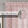 Lecloud Leia Jacquard Textured Blush Pink Curtains Sheer Valances for Windows 14 Inch Length 2 PCS Dual Rod Pockets Window Living Room Curtain Valance Clip Leaf Bedroom Kitchen Drapes 38W x 14L