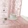 Lecloud Leia Jacquard Textured Blush Pink Curtains Sheer Valances for Windows 14 Inch Length 2 PCS Dual Rod Pockets Window Living Room Curtain Valance Clip Leaf Bedroom Kitchen Drapes 38W x 14L