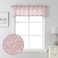 Lecloud Leia Jacquard Textured Blush Pink Curtains Sheer Valances for Windows 14 Inch Length 2 PCS Dual Rod Pockets Window Living Room Curtain Valance Clip Leaf Bedroom Kitchen Drapes 38W x 14L