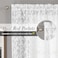 Lecloud Leia Texture White Curtains Sheer Valance 14 Inch Long 2 PCS Dual Rod Pockets Window Small Curtain KitchenBedroomLiving Room Light Filtering Clip Jacquard Leaf Curtains Valance 38W x 14L