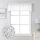 Lecloud Leia Texture White Curtains Sheer Valance 14 Inch Long 2 PCS Dual Rod Pockets Window Small Curtain KitchenBedroomLiving Room Light Filtering Clip Jacquard Leaf Curtains Valance 38W x 14L