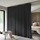MaKefeile Room Divider Curtains Total Blackout Privacy Curtain Panel Room Thermal Insulated Noise Reduction Curtains for Bedroom Window Living Room Ceiling Track Curtain W 15 ft H 8 ft Black
