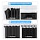MaKefeile Room Divider Curtains Total Blackout Privacy Curtain Panel Room Thermal Insulated Noise Reduction Curtains for Bedroom Window Living Room Ceiling Track Curtain W 15 ft H 8 ft Black