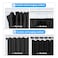 MaKefeile Room Divider Curtains Total Blackout Privacy Curtain Panel Room Thermal Insulated Noise Reduction Curtains for Bedroom Window Living Room Ceiling Track Curtain W 15 ft H 8 ft Black
