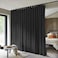 MaKefeile Room Divider Curtains Total Blackout Privacy Curtain Panel Room Thermal Insulated Noise Reduction Curtains for Bedroom Window Living Room Ceiling Track Curtain W 15 ft H 8 ft Black