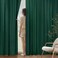 MIULEE Hunter Green Privacy Sheer Curtains That Let Light in 84 Inches Long NonSeeThrough Semi Sheer Curtain Light Filtering Window Curtains Christmas Drapes for Living Room Bedroom 2 Panels Set